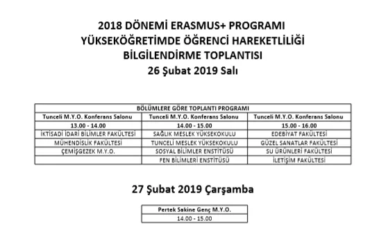 Erasmus+ Öğrenci Değişim Programı Bilgilendirme Toplantısı