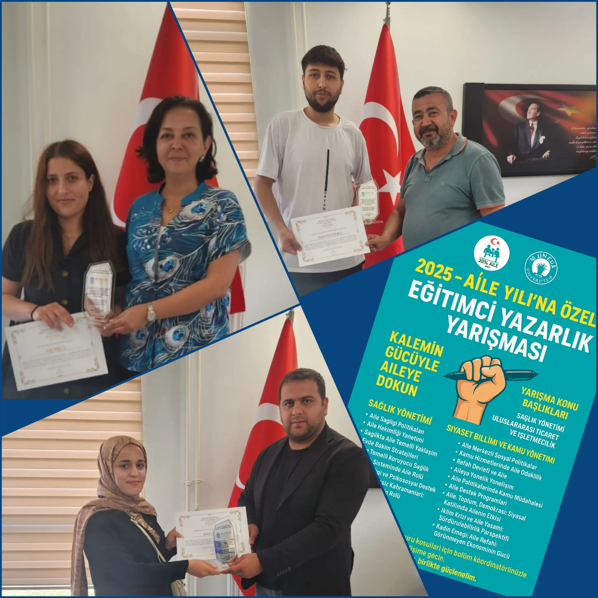 “Kalemin Gücüyle Aileye Dokun” Yarışmasının Kazananları Belli Oldu