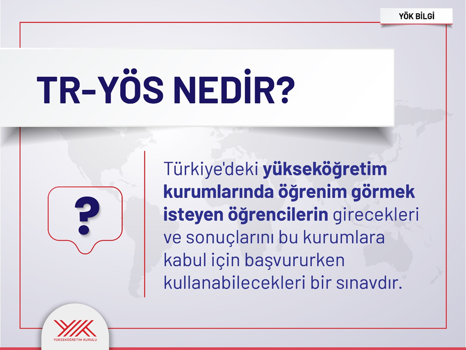 TR-YÖS 60 Ülkede 88 Merkezde Yapılacak
