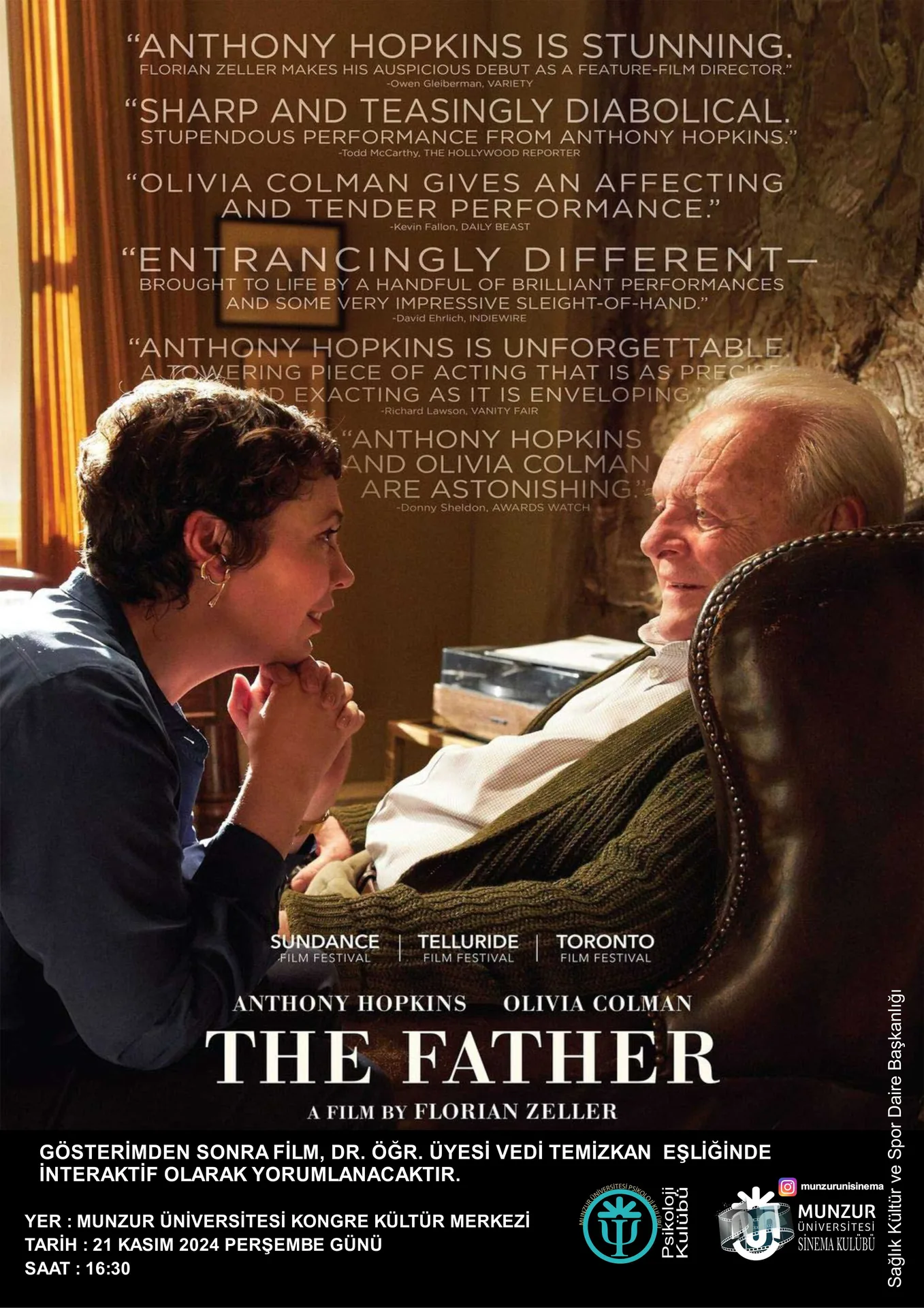 Sinema Kulübü ve Psikoloji Kulübü - The Father (Film Gösterimi)