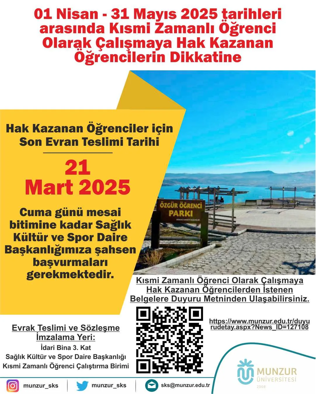 Kısmi Zamanlı Öğrenci Çalıştırma Programı/Kesinleşen Liste