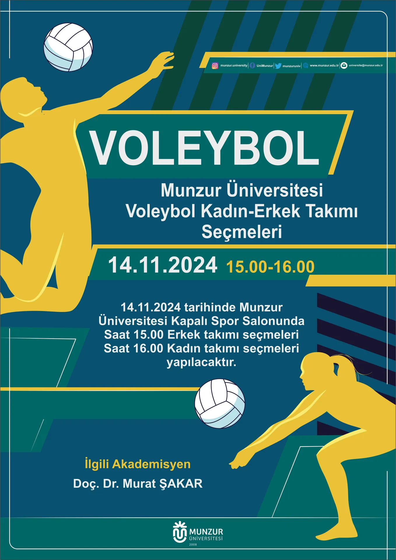Voleybol Kadın-Erkek Takımı Seçmeleri