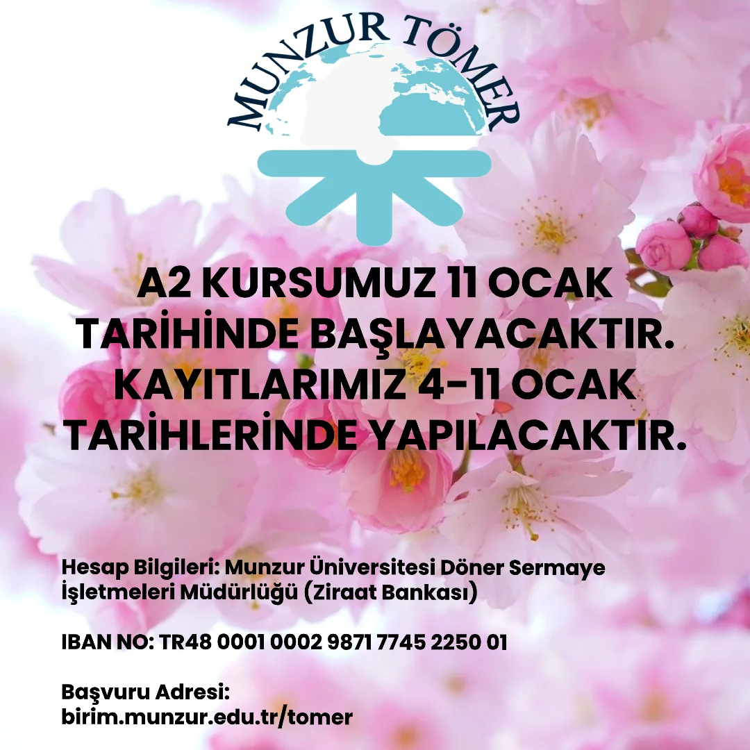 A2 Kur Başvurularımız Başladı!
