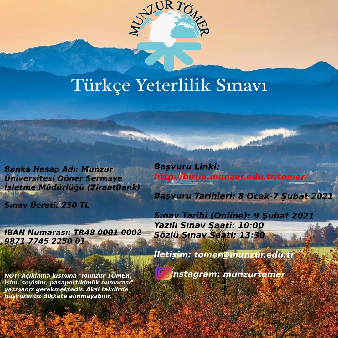 Gelecek Türkçe Yeterlilik Sınavı Hakkında Duyuru