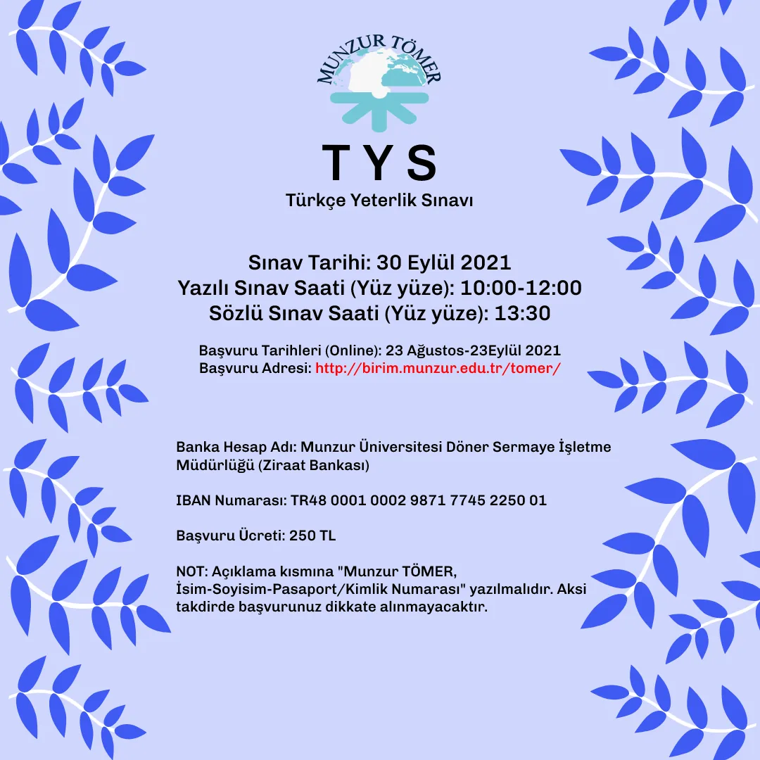 TYS Hakkında Duyuru/ Announcement about TYS