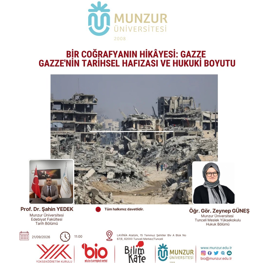 Bilim İletişimi Ofisi Bilim Kafe Söyleşileri (Bir Coğrafyanın Hikayesi: Gazze - Gazze'nin Tarihsel Hafızası ve Hukuki Boyutu)