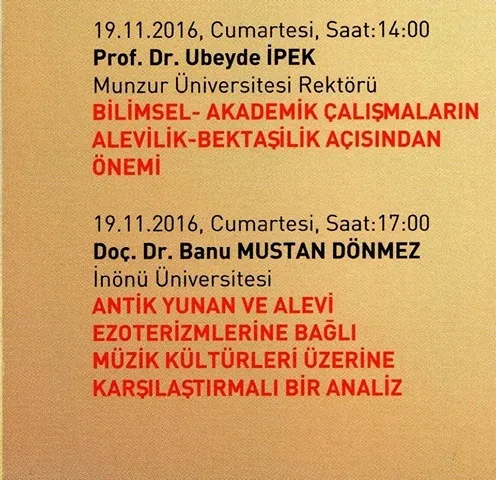 Munzur Üniversitesi Rektörü Prof.Dr. Ubeyde İpek Alevilik-Bektaşilik Seminerlerine Katılacak