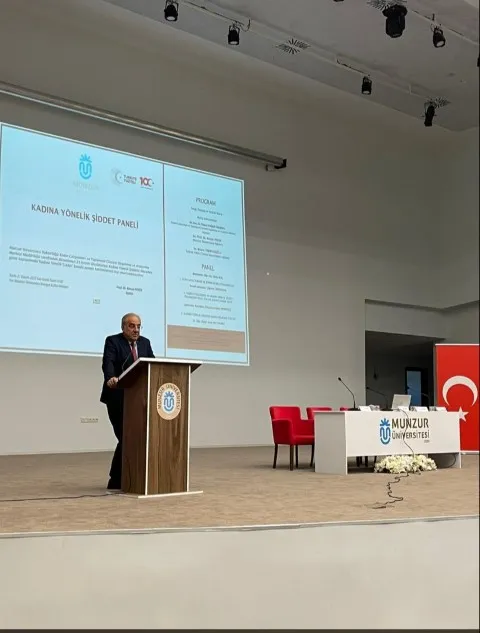 Munzur Üniversitesi Rektörü Prof. Dr. Kenan Peker "25 Kasım Uluslararası Kadına Yönelik Şiddetle Mücadele Günü"nde Kadın Akademisyen ve Öğrencilere Hitap Etti