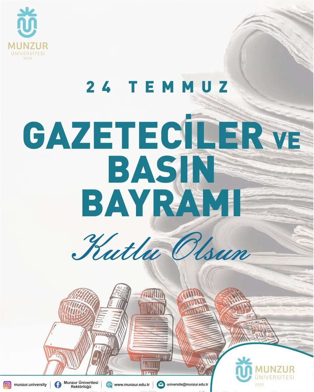Gazeteciler ve Basın Bayramı Mesajı