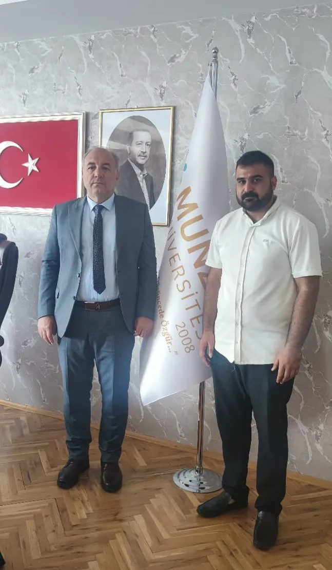 Rektörümüz Prof. Dr. Kenan Peker, Güney Danimarka Üniversitesi’nin Prestijli Araştırma Programına Kabul Edilen Öğrencimiz Caner Aygören’i Tebrik Etti