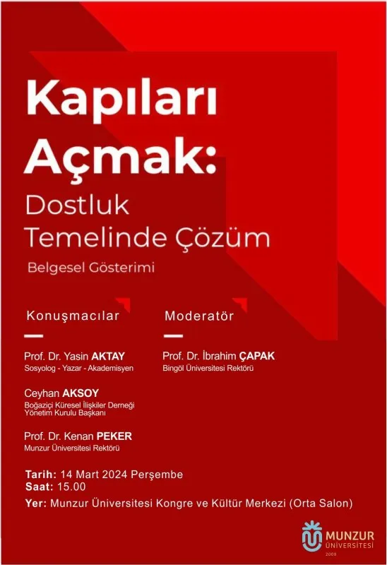 'Kapıları Açmak: Dostluk Temelinde Çözüm' Paneli
