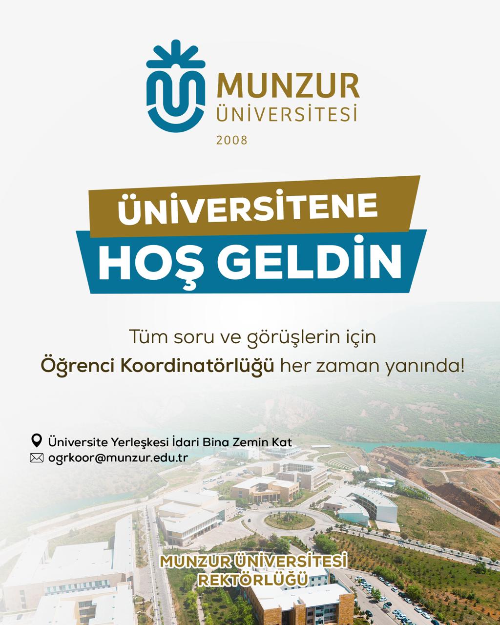 Üniversitene Hoşgeldin! Tüm soru ve görüşlerin için Öğrenci Koordinatörlüğü her zaman yanında!