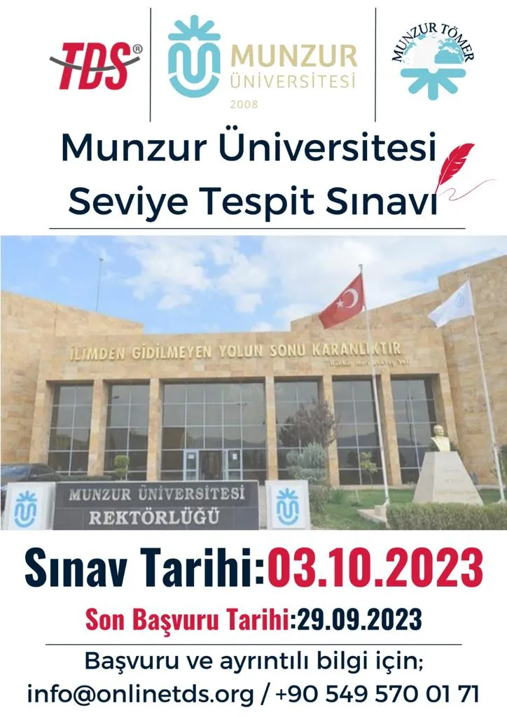 Uluslararası Öğrencilerimiz İçin Türkçe Yeterlik Sınavı 3 Ekim 2023 Tarihinde Online Olarak Yapılacaktır