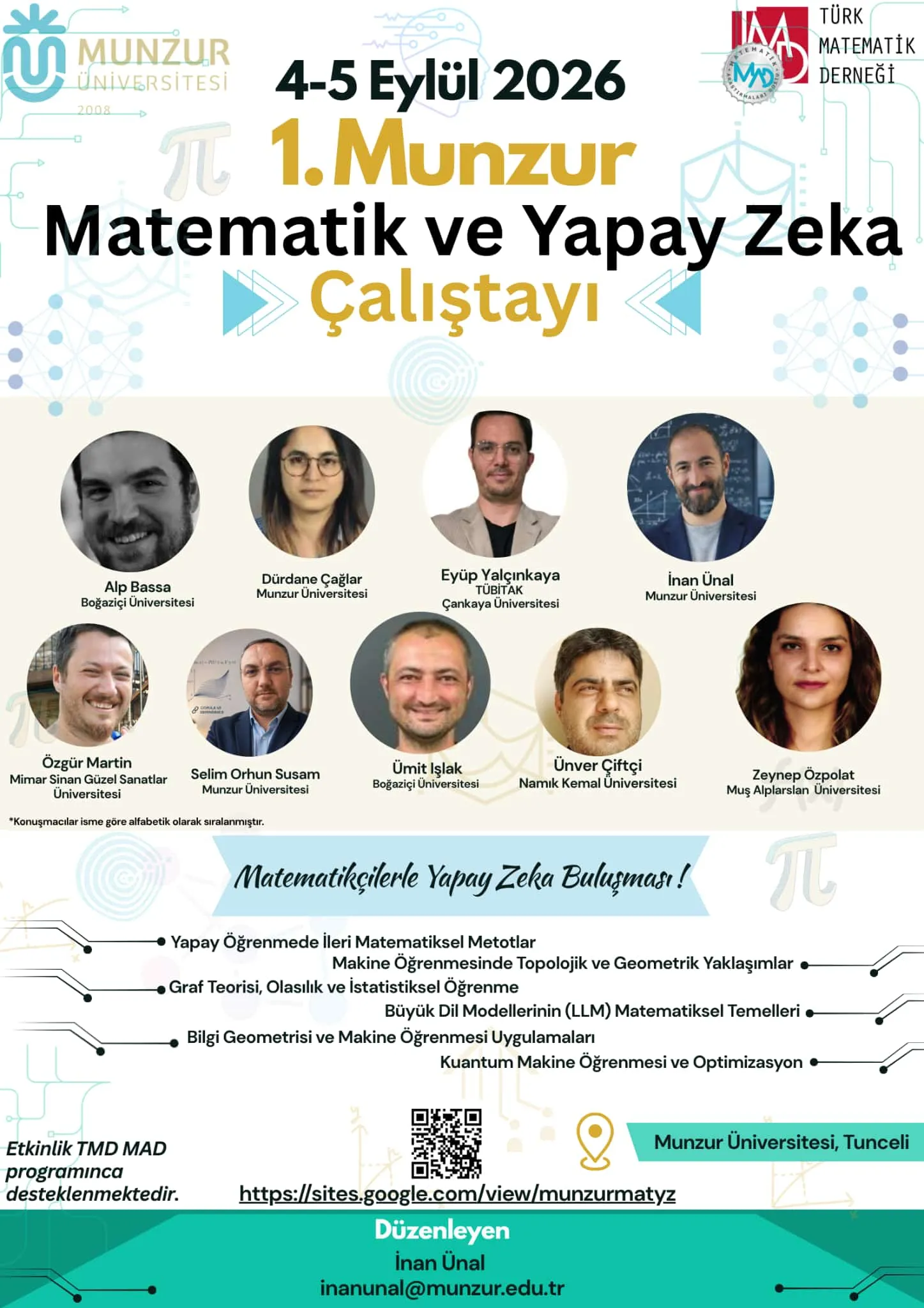 1. Munzur Matematik ve Yapay Zeka Çalıştayı