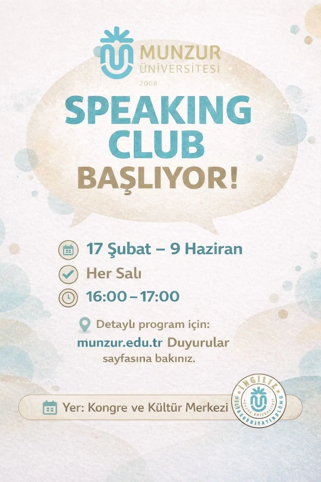 Speaking Club Başlıyor